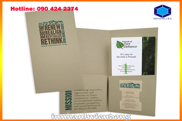 Print cheap presentation folder in Ha noi | Business Cards Printing | Print Ha Noi