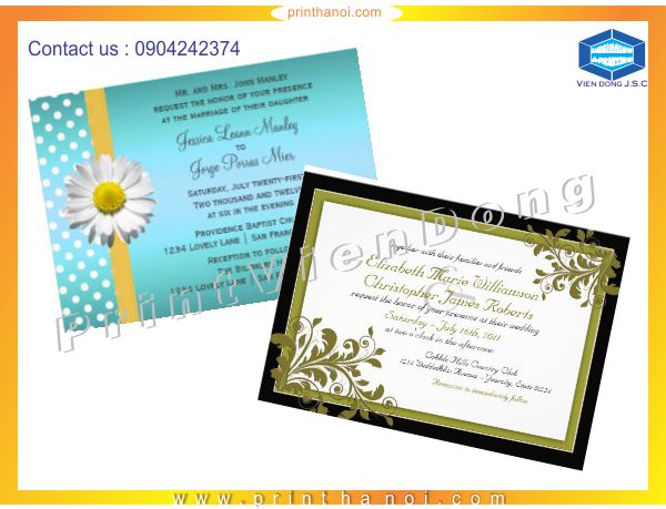  Cheap Graduation Annoucement Printing | Foil business card and embossed business card | Print Ha Noi