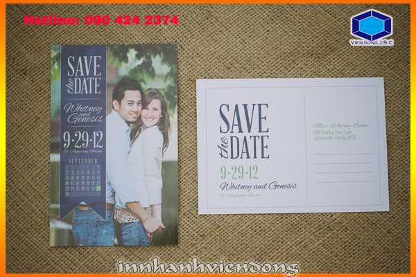 Print wedding save-the-date card